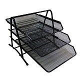 Лоток Deli для бумаг горизонтальный 3-х ярусный метал. сетка